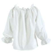 narrenwelt Piratenbluse Bluse Piratin weiß Damen Frauen Gr. 36 - 46