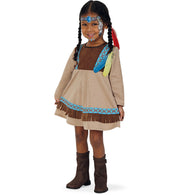 narrenwelt Indianerin Kleine Feder Indianermädchen Kleid Baby Kleinkind Kostüm Kinder-Kostüm Gr 98