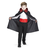 narrenwelt Kostüm Vampir Umhang mit Schärpe  Halloween Kinder Kostüm Größe 128/140
