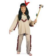 narrenwelt Kostüm Indianer 3teiliger Anzug Hose + Oberteil + Stirnband  Fasching Kinder-Kostüm