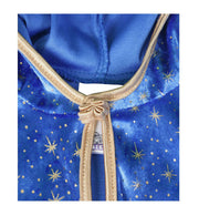 narrenwelt Kostüm Zauberer Kinder Cape Kleiner Zauberer mit Kapuze und Goldsternen Kleinkind Babykostüm Gr 86 + 92