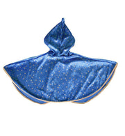 narrenwelt Kostüm Zauberer Kinder Cape Kleiner Zauberer mit Kapuze und Goldsternen Kleinkind Babykostüm Gr 86 + 92