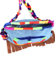 narrenwelt Hippie Tasche Peace mit Zipper Umhängetasche Schultertasche ca. 20 x 20 cm Retro - Look Accessoires