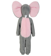narrenwelt Kostüm Elefant Mausifant 1tlg. Overall mit Kapuze Plüsch Fasching Kinder-Kostüm Babykostüm Gr. 104 + 116