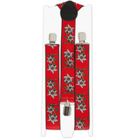 narrenwelt Hosenträger Bayern Edelweiß rot