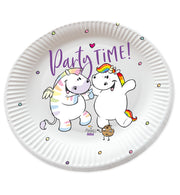 narrenwelt Pummel Einhorn Pappteller Party Time Papp Teller LIZENZ  8 STK