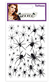 narrenwelt Tattoo Black Spider schwarze Spinnen Halloween Tattoo…