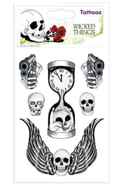 narrenwelt Tattoos Wicked Things  Gothic  Hexen Halloween Día de Muertos Haut Aufkleber
