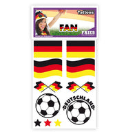 narrenwelt Tattoo FAN Deutschland Flagge + Sterne