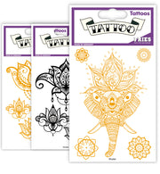 narrenwelt Tattoo Mandala Haut Aufkleber sortierte Motive