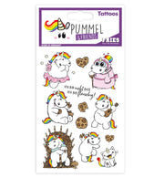 narrenwelt Tattoo Pummel Einhorn  Party Time  Haut Aufkleber LIZENZ sortierte Motive