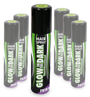 narrenwelt  Hair - Spray GLOW-in-the-DARK Haarspray nachtleuchtend Halloween Hairspray Fan Party