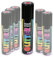 narrenwelt Color Hair - Spray GLITTER Haarspray rot Halloween Hairspray Fan Party