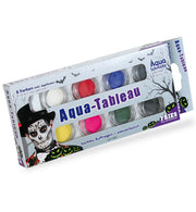 narrenwelt Aqua Schmink Tableau HALLOWEEN Schminkbox 8 Tiegel mit Applikator für Party Festival Fasching Fan