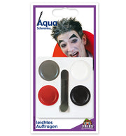 narrenwelt  Aqua Schmink Set Dracula Schminke Set 5tlg 4 Tiegel + Applikator
