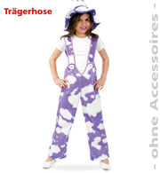 Kuhhose Hose Leni Größe 152 Kuh Tierkostüm Plüsch Kuhflecken lila