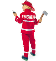 narrenwelt  Kinder-Kostüm Feuerwehr Feuewehrmann rot 2-tlg. Gr. 98-140