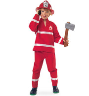 narrenwelt  Kinder-Kostüm Feuerwehr Feuewehrmann rot 2-tlg. Gr. 98-140