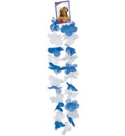 Hawaiikette Hawaii Kette Lei Bayern blau / weiss Länge: ca. 90 cm [Spielzeug]