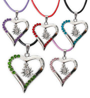 narrenwelt Kette Herz LILA Dirndl Halskette Herzkette Bayern Gaudi  Wiesn Schmuck Accessoire Fest im Oktober