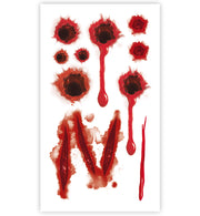 narrenwelt  Vampir - Set Tattoos + Vampirzähne 2tlg. Vampirset  Halloween Monster