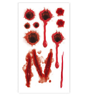 narrenwelt Schminkset Horror Vampir - Set Tattoos + Schminke 6tlg. Vampirset  Halloween Monster