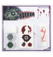 narrenwelt Schminkset  Horror Monster - Set Tattoos + Schminke 6tlg. Vampirset  Halloween Monster