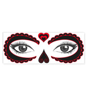 narrenwelt Schminkset mexikanischer Totentag  - Set Tattoos + Schminke Frau 6tlg. Dia de los Muertos Halloween