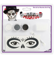 narrenwelt Schminkset mexikanischer Totentag  - Set Tattoos + Schminke Mann 6tlg. Dia de los Muertos Halloween