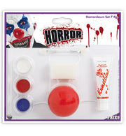 narrenwelt Schminkset Horror Horrorclown Set 7tlg. Halloween Monster Vampirset