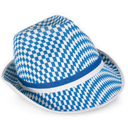 narrenwelt Hut Bayern weiss/blau  Trilby Bayern Hut Bayernraute Bayern Gaudi Fest im Oktober Alpenfest