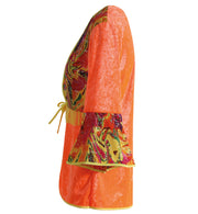 narrenwelt Hippie Oberteil orange mit Fransen, Bindeschnur  1-tlg Größe: 42