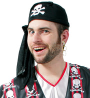 narrenwelt Piratenhaube Bandana  Piratenhut Haube Piratenhaube schwarz Gr.58