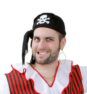 narrenwelt Piratenhaube Bandana  Piratenhut Haube Piratenhaube schwarz Gr.58