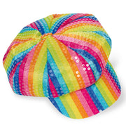 narrenwelt Mütze Regenbogen Hut Kappe Mütze Rainbow mit Pailetten Gr. 58