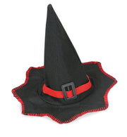 narrenwelt Hexenhut klein mit bunter Einfassung u.Band mit Schnalle Halloween Kinder Hexen Hut sortiert Größe 56