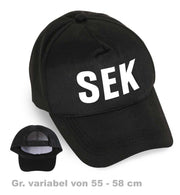 narrenwelt SEK Polizei Basecap FBI Mütze Kappe Cap Druck weiß variabel verstellbar Kinder und Erwachsene Baseballkappe