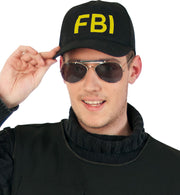 narrenwelt Basecap FBI Mütze Cap Druck gelb variabel von 55 cm – 60 cm… Kinder und Erwachsene