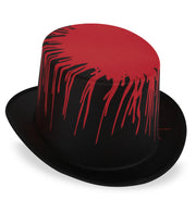 narrenwelt Zylinder Blutoptik Zylinder schwarz Hut Halloween Gothic Graf Dracula Gr. 58 cm