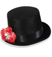 narrenwelt Zylinder schwarz mexikanischer Totentag Tex Mex Look Dia de los Muertos  Hut Gr. 60 cm