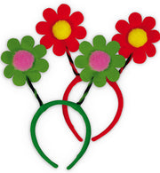 narrenwelt HIPPIE WABBLES sortiert Haarreif Blumen-Wabbles Blumenkinder Fasching Accessoires