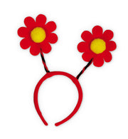 narrenwelt HIPPIE WABBLES grün Haarreif Blumen-Wabbles Blumenkinder Fasching Accessoires