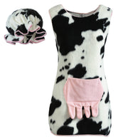 narrenwelt Kuh Elsa Damen Kleid mit Mütze 2tlg. Set Damenkostüm   Wiesn Bayern Gaudi Fasching Gr. 36 - 44 Bierzelt