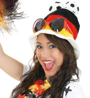 narrenwelt Fußballhut Fan Hut Deutschland  Fan Zylinder mit 3 Fußbällen