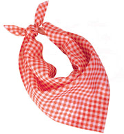 Dreiecktuch Halstuch Karotuch Karo rot/weis Westerntuch Cowboytuch    Indianer Cowboy Tuch