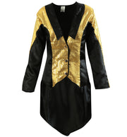 narrenwelt Frack Chic Damenfrack Gala mit Pailetten gold Gr. 38 - 46