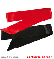 Haarband und Gürtel für Erwachene und Kinder Headband Belt ca.150 cm Accessoires rot oder schwarz