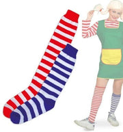 narrenwelt Göre-Strümpfe rot-blau-weiss Ringel-Socken