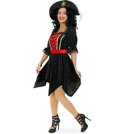 narrenwelt Kostüm Megan Damen Kleid + Gürtel Carmenlook Piratin Flamengotänzerin Renaissance wandelbares Outfit