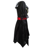 narrenwelt Kostüm Megan Damen Kleid + Gürtel Carmenlook Piratin Flamengotänzerin Renaissance wandelbares Outfit